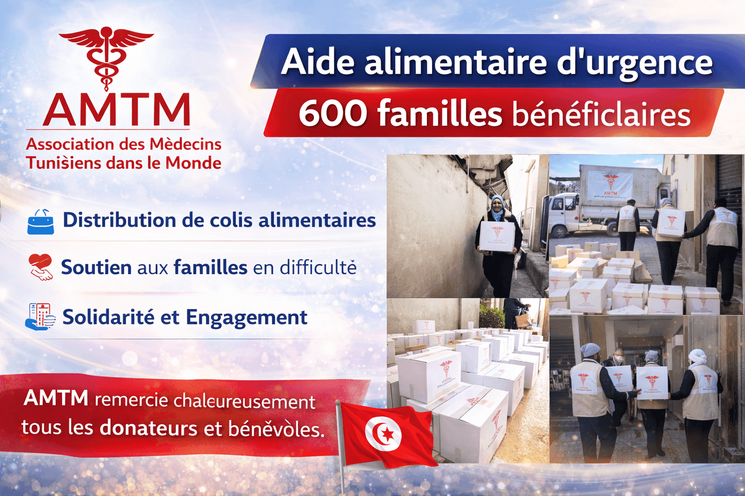 Aide alimentaire d’urgence – 600 familles bénéficiaires en Syrie  